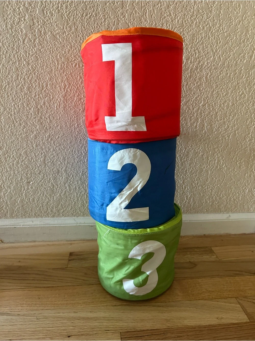 Stackable Numbered Collapsible Storage- Red, Blue & Green